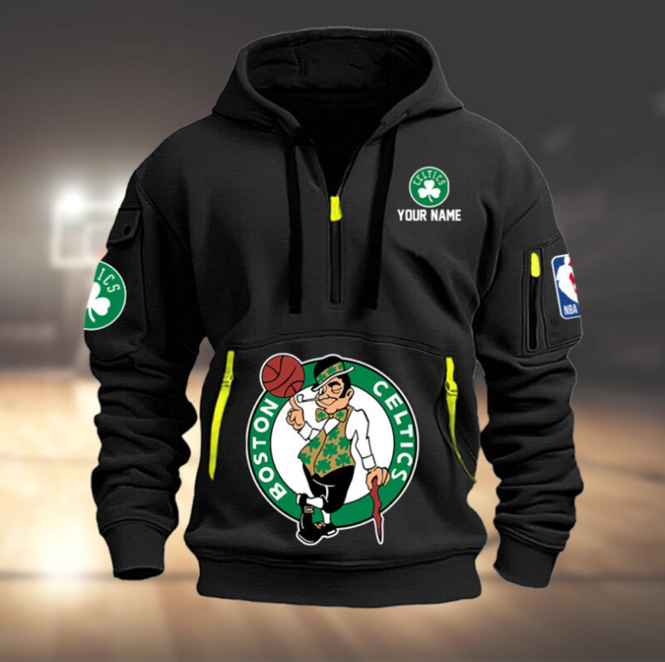 Personalize Boston Basketball Team Quarter Zip Hoodie Unisex T-shirt, Sweatshirt, Hoodie, Long Sleeve Tee - T-Shirt, Sweatshirt, Hoodie