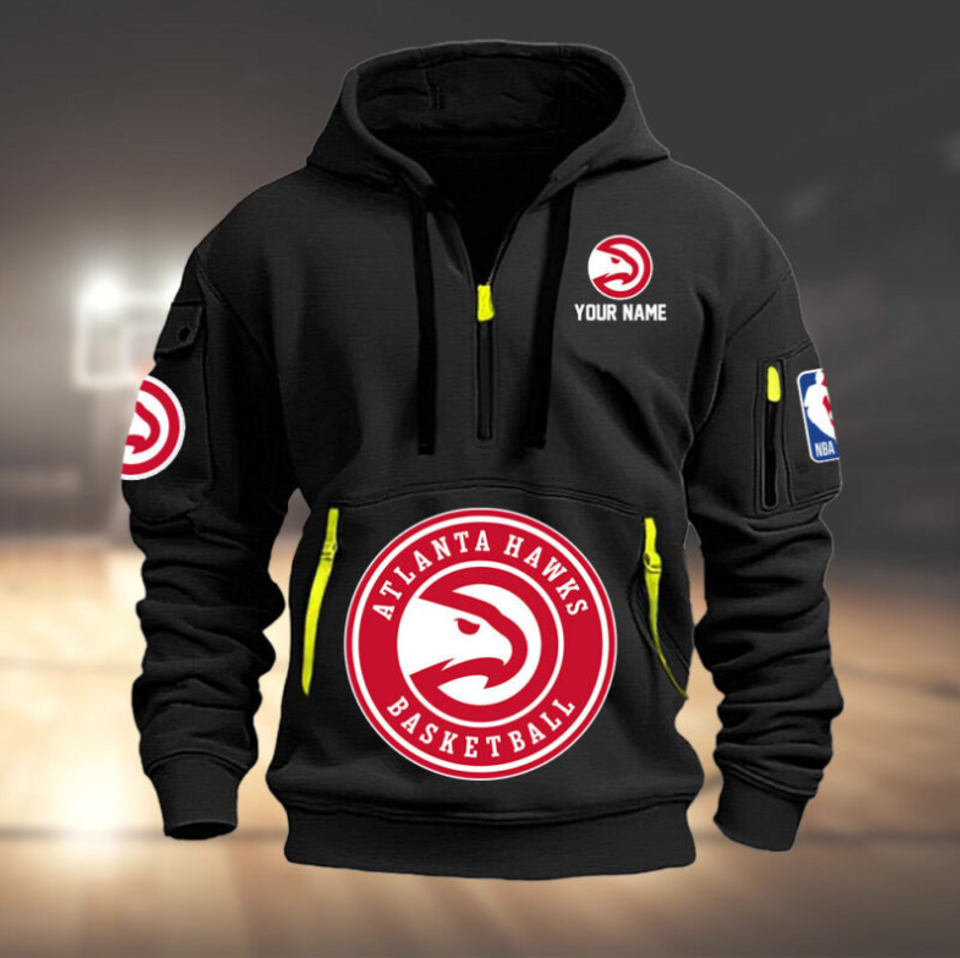 Personalize Atlanta Basketball Team Quarter Zip Hoodie Unisex T-shirt, Sweatshirt, Hoodie, Long Sleeve Tee - T-Shirt, Sweatshirt, Hoodie