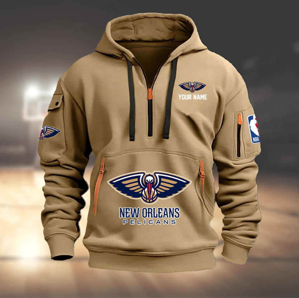 Personalize New Orleans Basketball Team Quarter Zip Hoodie Unisex T-shirt, Sweatshirt, Hoodie, Long Sleeve Tee - T-Shirt, Sweatshirt, Hoodie