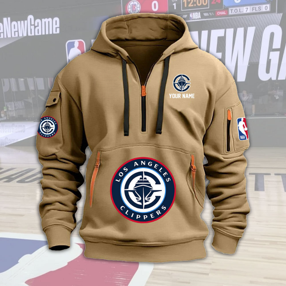 Personalize LA Basketball Team Quarter Zip Hoodie Unisex T-shirt, Sweatshirt, Hoodie, Long Sleeve Tee - T-Shirt, Sweatshirt, Hoodie