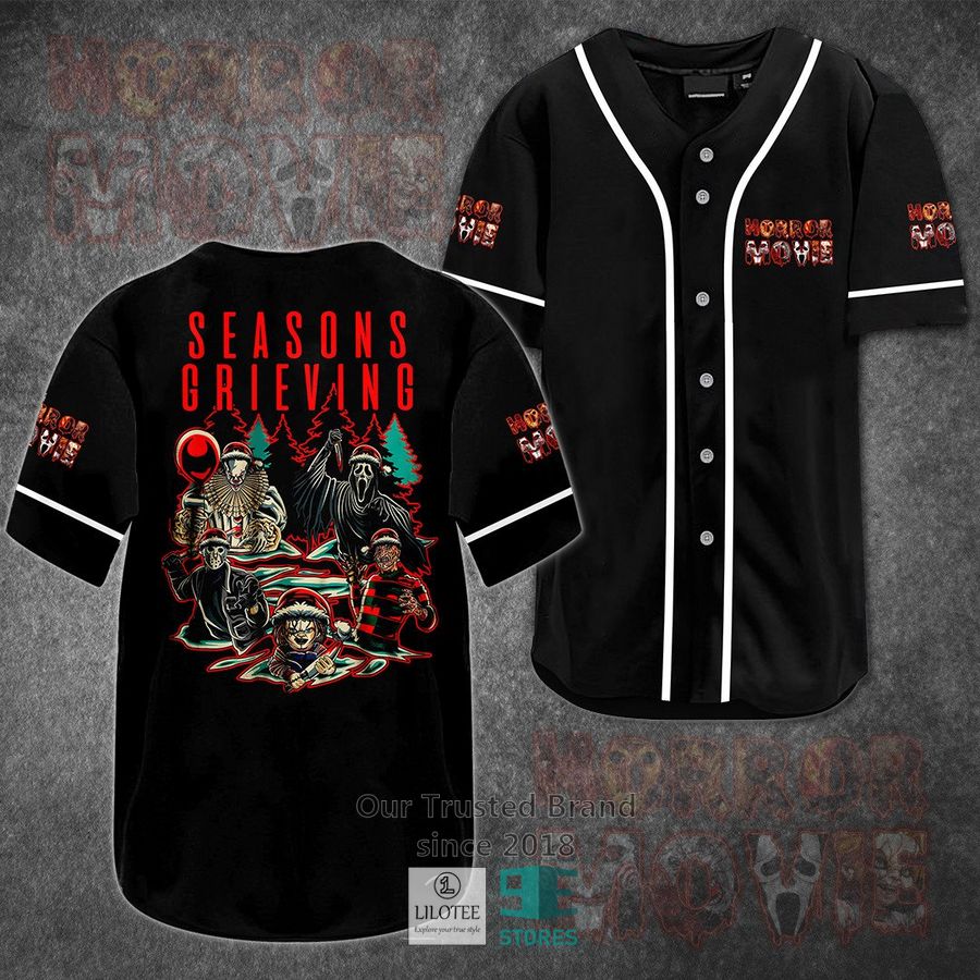 Season Grieving Horror Movie Baseball Jersey baseball jersey product view 1