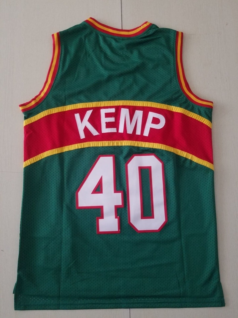 seattle supersonics #40 shawn kemp Supersonics 40 Red s-xxl Style 1 Basketball Jersey basketball jersey product view 1