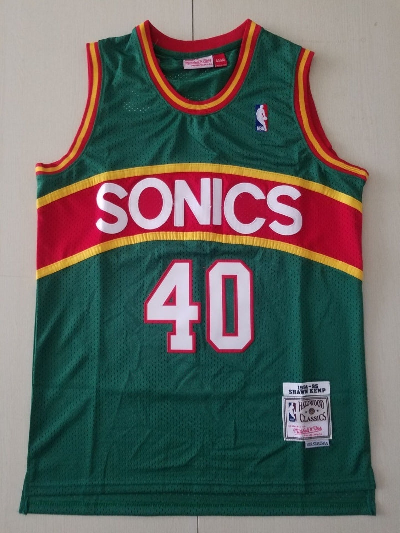 seattle supersonics #40 shawn kemp Supersonics 40 Red s-xxl Style 2 Basketball Jersey basketball jersey product view 1