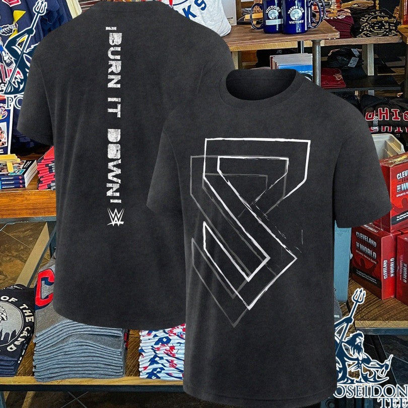Seth Rollins Vertical Burn It Down T-shirt Unisex T-shirt, Sweatshirt, Hoodie, Long Sleeve Tee - T-Shirt, Sweatshirt, Hoodie