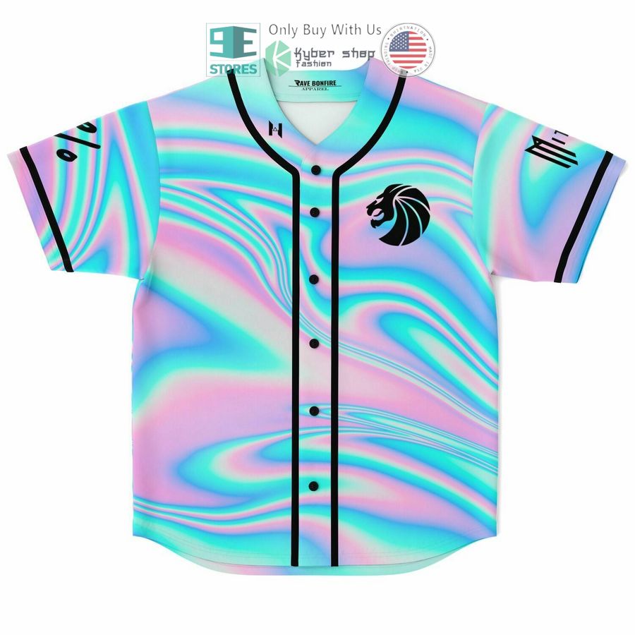 BEST Seven Lions logo hologram pattern Baseball Jersey baseball jersey product view 1