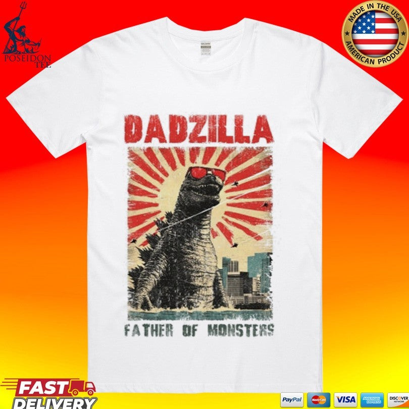 Shark Dadzilla Father Of Monsters T-shirt Unisex T-shirt, Sweatshirt, Hoodie, Long Sleeve Tee - T-Shirt, Sweatshirt, Hoodie