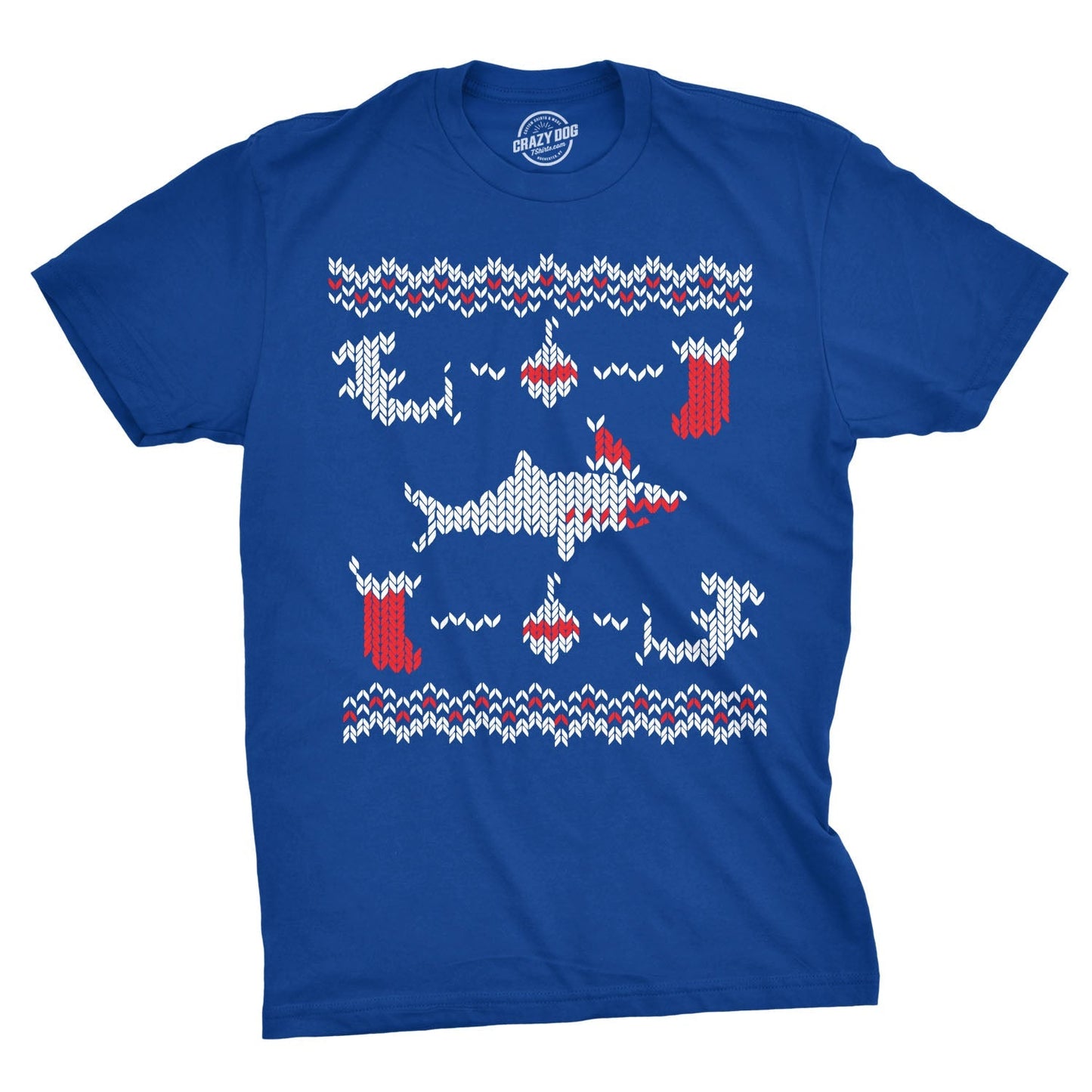 Shark Bite Ugly Christmas Sweater Men's T Shirt - T-Shirt, Sweatshirt, Hoodie