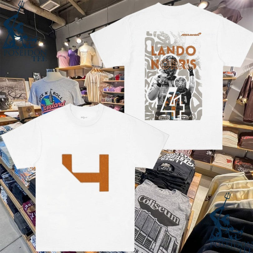 SharkT-shirts Lando Norris 4 Mclaren T-shirt Unisex T-shirt, Sweatshirt, Hoodie, Long Sleeve Tee - T-Shirt, Sweatshirt, Hoodie