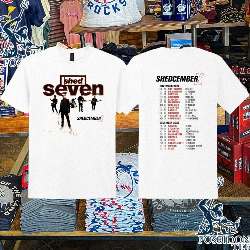 Shed Seven December X Tour T-shirt Unisex T-shirt, Sweatshirt, Hoodie, Long Sleeve Tee - T-Shirt, Sweatshirt, Hoodie