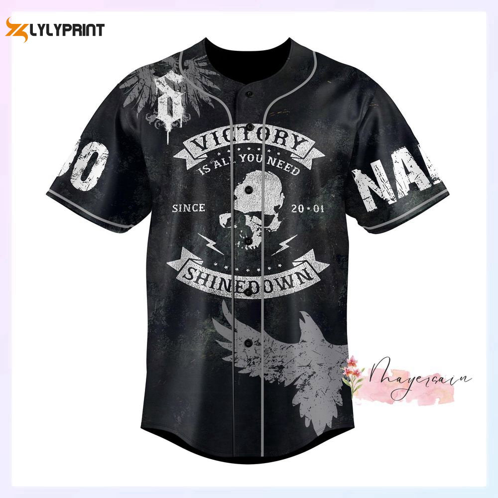 shine down Baseball Jersey Shirt, shine down Tour 2023 Jersey - lylyprint.com baseball jersey product view 1