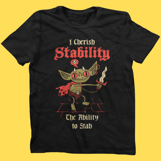 'Stabby Goblin' Shirt Unisex T-shirt, Sweatshirt, Hoodie, Long Sleeve Tee - T-Shirt, Sweatshirt, Hoodie