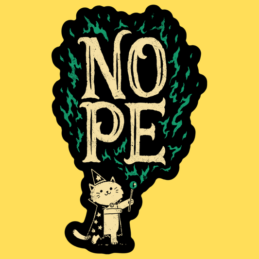'I Cast Nope' Sticker Unisex T-shirt, Sweatshirt, Hoodie, Long Sleeve Tee - T-Shirt, Sweatshirt, Hoodie