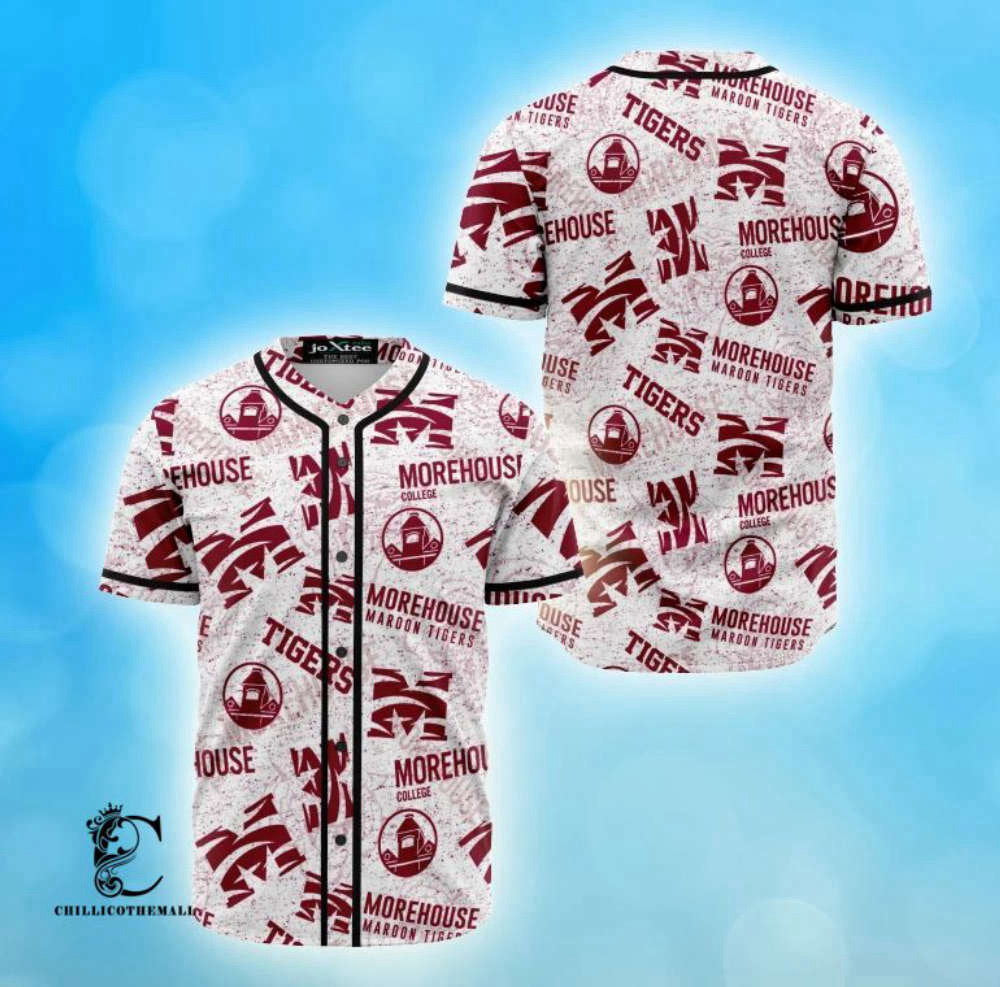 Show Your Love with Morehouse Collage My Love Baseball Jersey baseball jersey product view 2