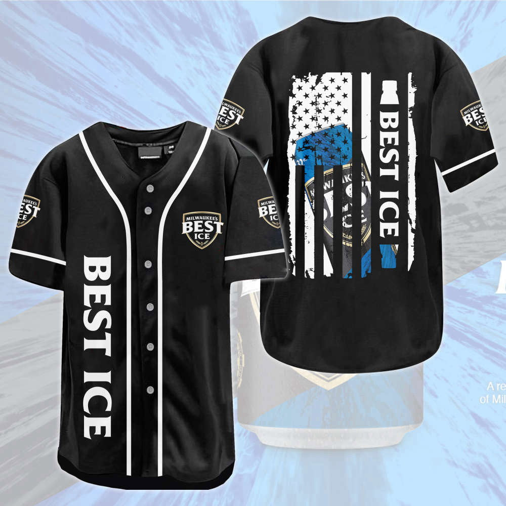 Show Your Team Spirit with Milwaukee s Best Flag Baseball Jersey baseball jersey product view 2