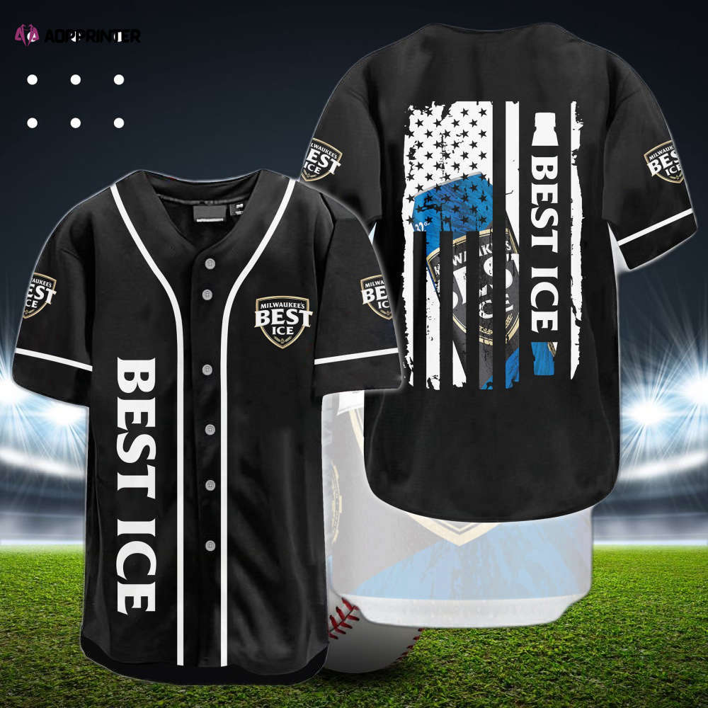 Show Your Team Spirit with Milwaukee s Best Flag Baseball Jersey baseball jersey product view 1
