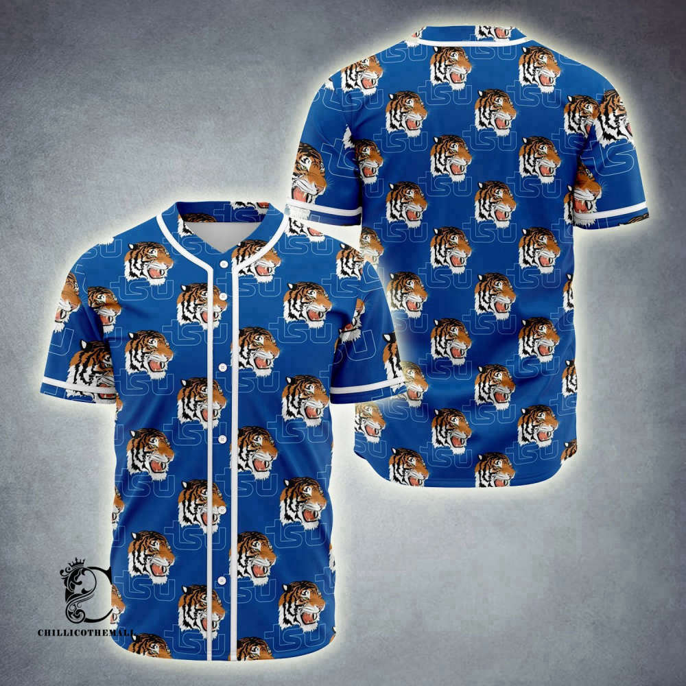 Show Your Team Spirit with Tennessee State Tigers TSU Baseball Jersey - Aopprinter baseball jersey product view 2