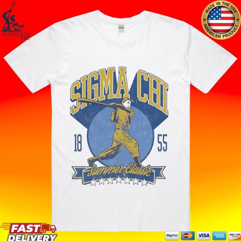 Sigma Chi Summer Classic Baseball 1855 T-shirt Unisex T-shirt, Sweatshirt, Hoodie, Long Sleeve Tee - T-Shirt, Sweatshirt, Hoodie