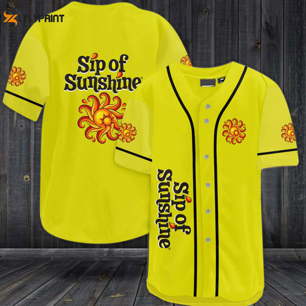 Sip Of Sunshine Beer Baseball Jersey - lylyprint.com baseball jersey product view 1