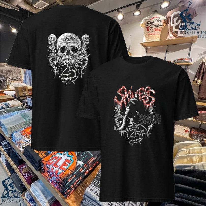 Skinless Foreshadowing Our Demise 25th Anniversary T-shirt Unisex T-shirt, Sweatshirt, Hoodie, Long Sleeve Tee - T-Shirt, Sweatshirt, Hoodie