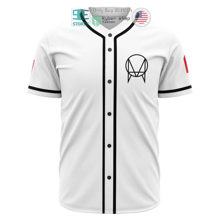 BEST Skrillex logo white Baseball Jersey baseball jersey product view 1