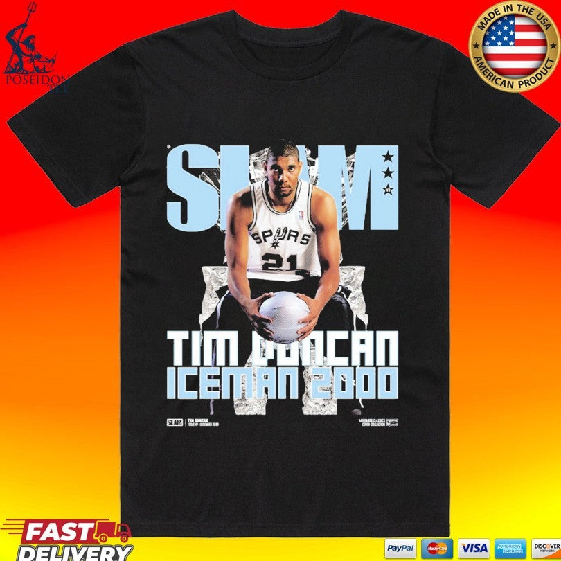 Slam Tim Duncan Iceman 2000 T-shirt Unisex T-shirt, Sweatshirt, Hoodie, Long Sleeve Tee - T-Shirt, Sweatshirt, Hoodie