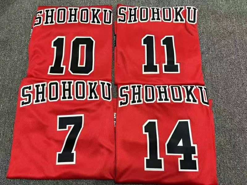 slam dunk jersey red(heat pressed） College Football Jersey football jersey product view 1
