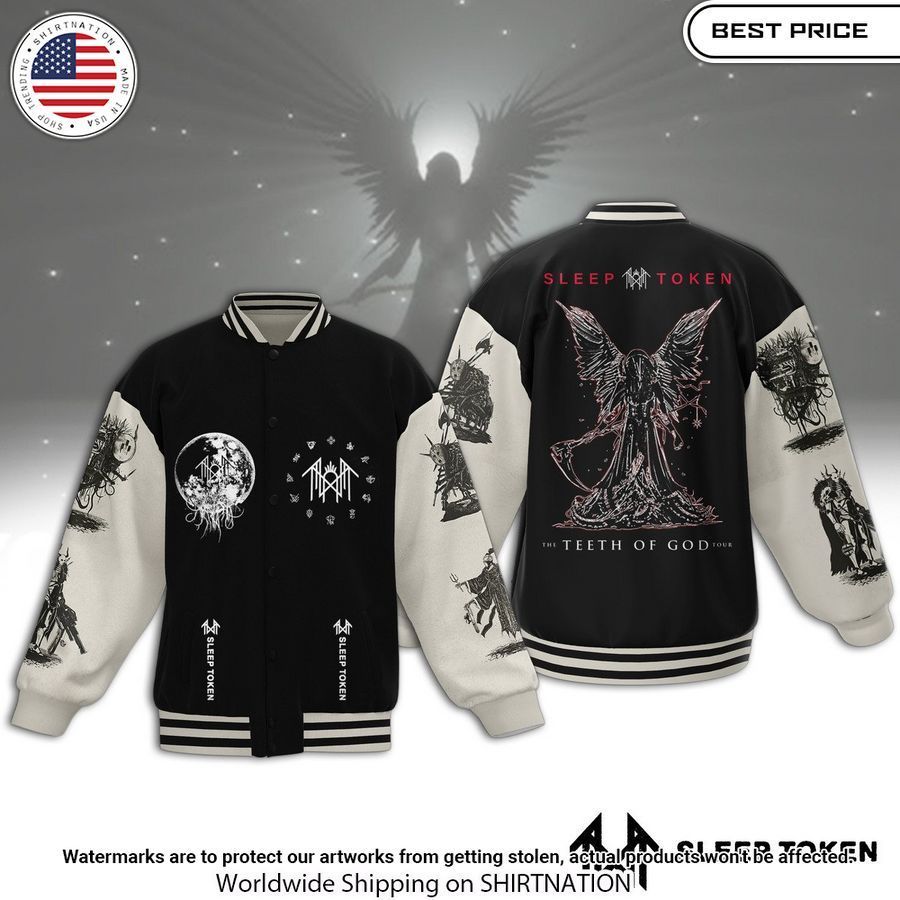 Sleep Token The Teeth of God Baseball Jacket baseball jersey product view 1