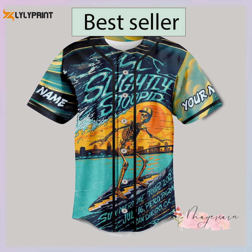Slightly Stoopid Baseball Jersey Shirt - lylyprint.com baseball jersey product view 2