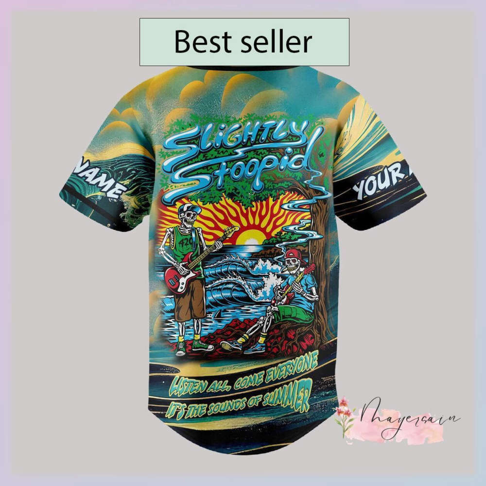 Slightly Stoopid Baseball Jersey Shirt - lylyprint.com baseball jersey product view 3