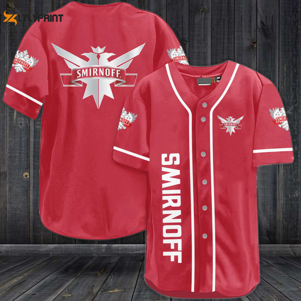 Smirnoff Baseball Jersey - lylyprint.com baseball jersey product view 1