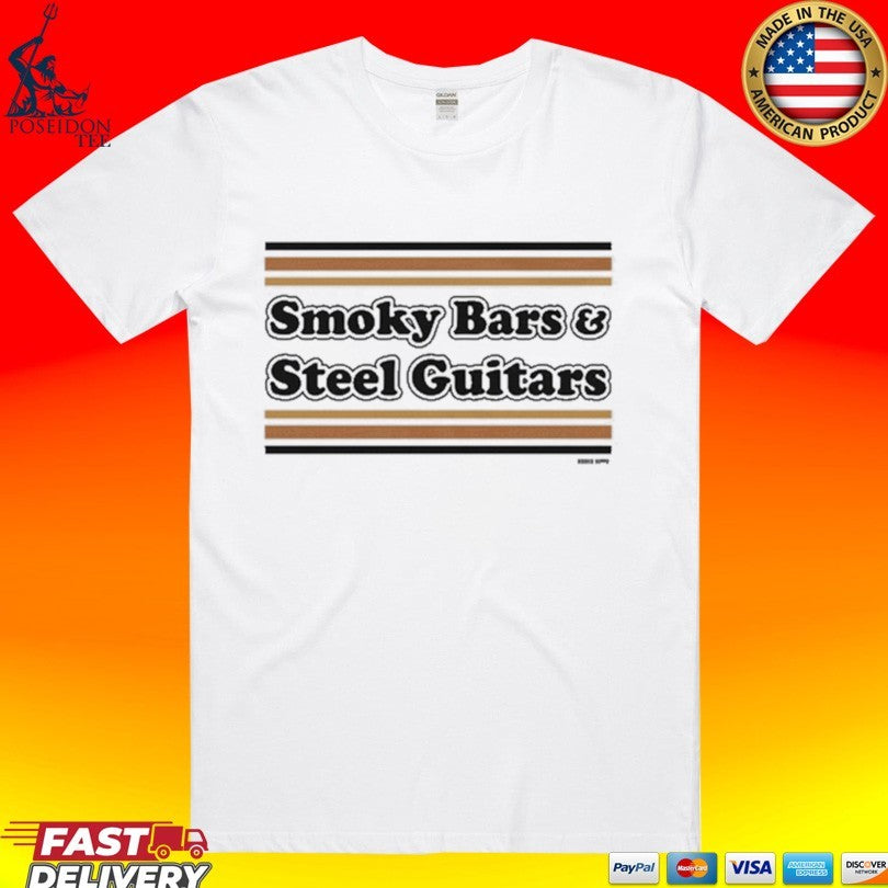 Smoky Bars & Steel Guitars Ringer T-shirt Unisex T-shirt, Sweatshirt, Hoodie, Long Sleeve Tee - T-Shirt, Sweatshirt, Hoodie
