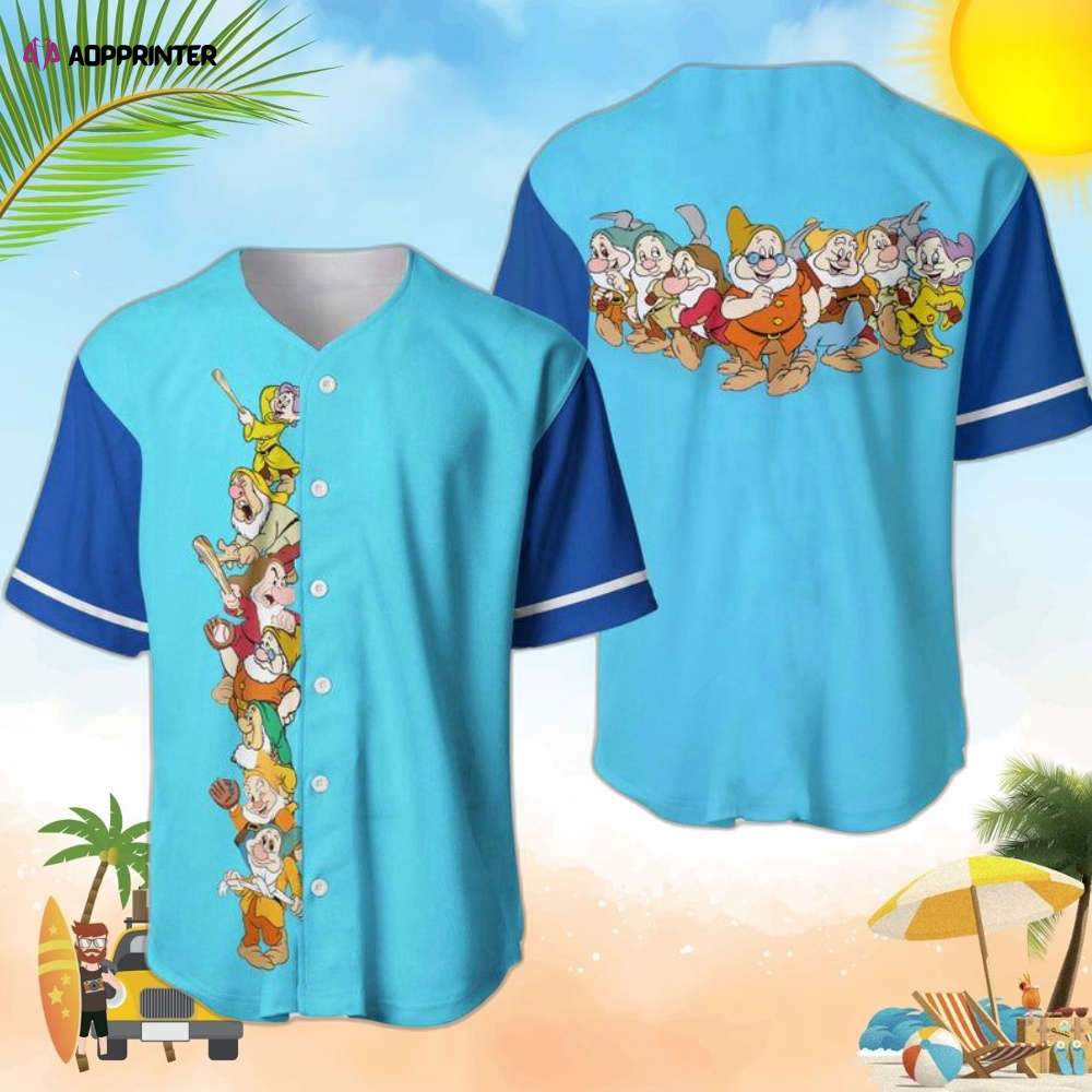 Snow White And Seven Dwarfs Baseball Jersey baseball jersey product view 1