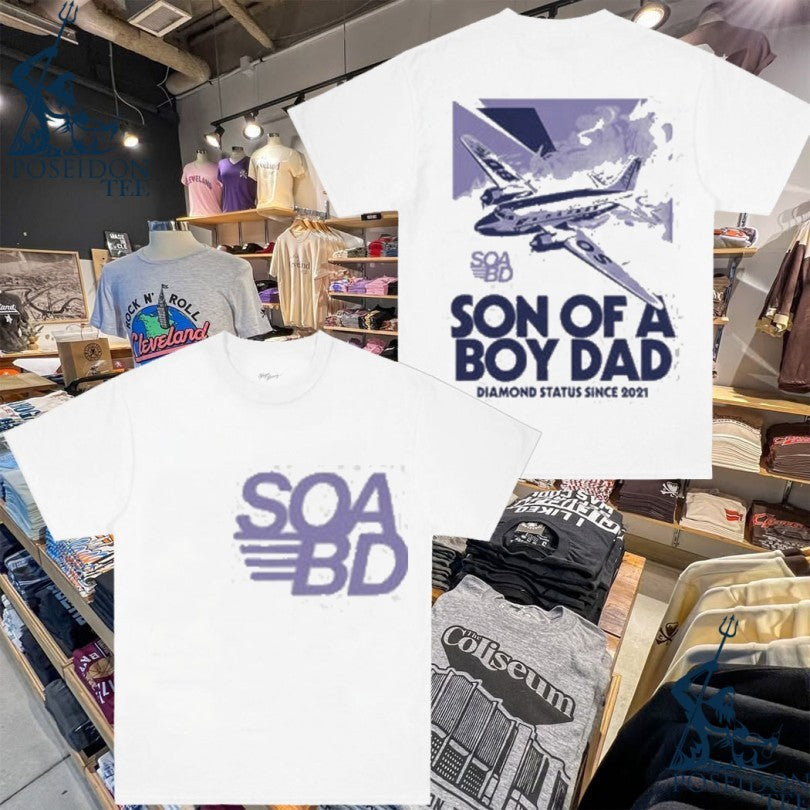 Son Of A Boy Dad Diamond Status Since 2021 T-shirt Unisex T-shirt, Sweatshirt, Hoodie, Long Sleeve Tee - T-Shirt, Sweatshirt, Hoodie