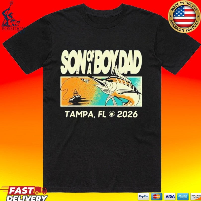 Son Of A Boy Dad Fish Pocket Tampa Fl 2026 T-shirt Unisex T-shirt, Sweatshirt, Hoodie, Long Sleeve Tee - T-Shirt, Sweatshirt, Hoodie