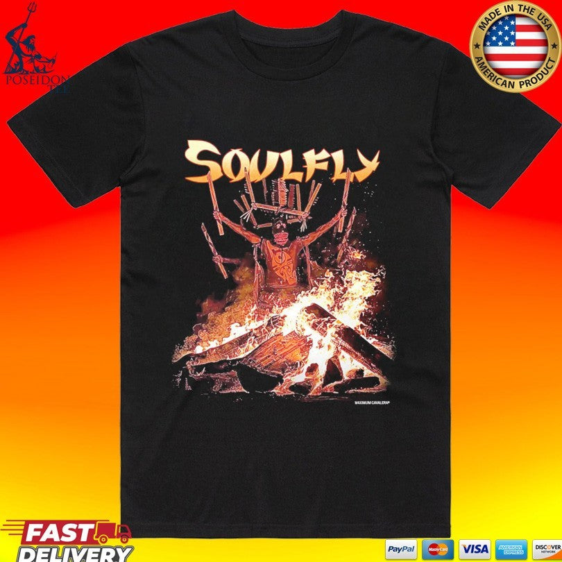 Soulfly Chama T-shirt Unisex T-shirt, Sweatshirt, Hoodie, Long Sleeve Tee - T-Shirt, Sweatshirt, Hoodie