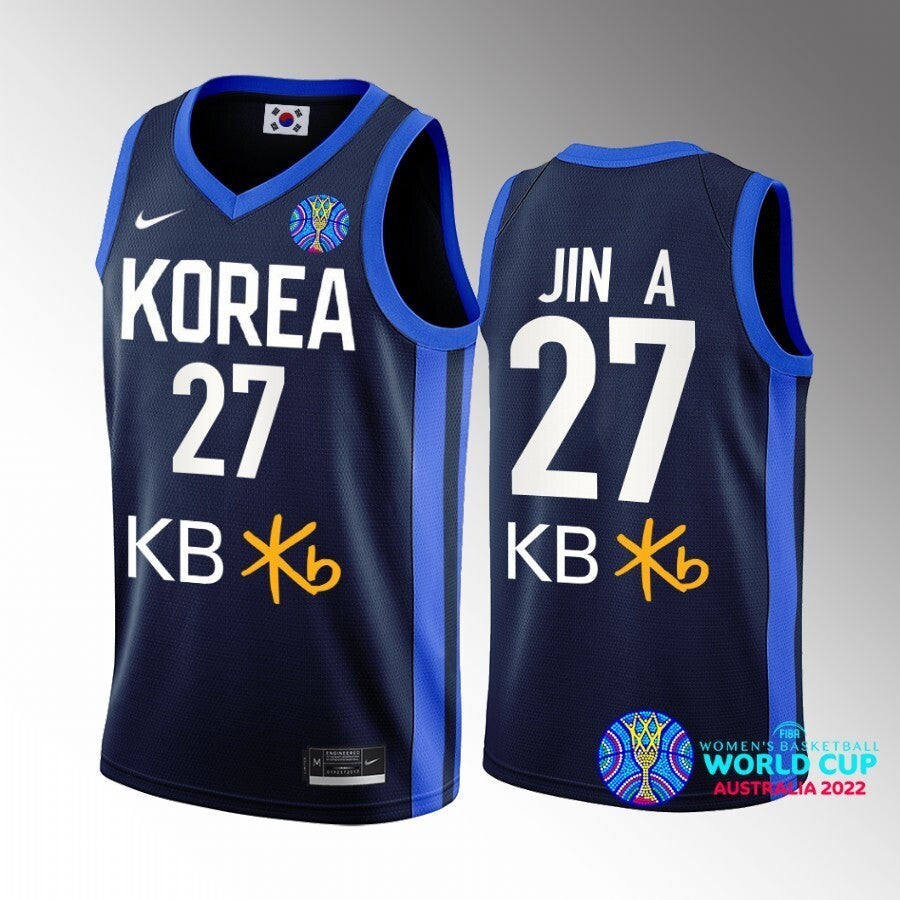 south-korea-away-an-jin-blue-2022-fiba-womens-basketball-world-cup-jersey Basketball Jersey basketball jersey product view 1