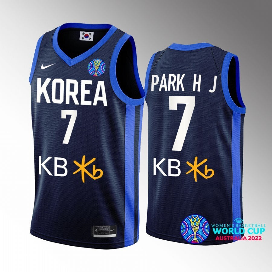 south-korea-away-hyejin-park-blue-2022-fiba-womens-basketball-world-cup-jersey Basketball Jersey basketball jersey product view 1