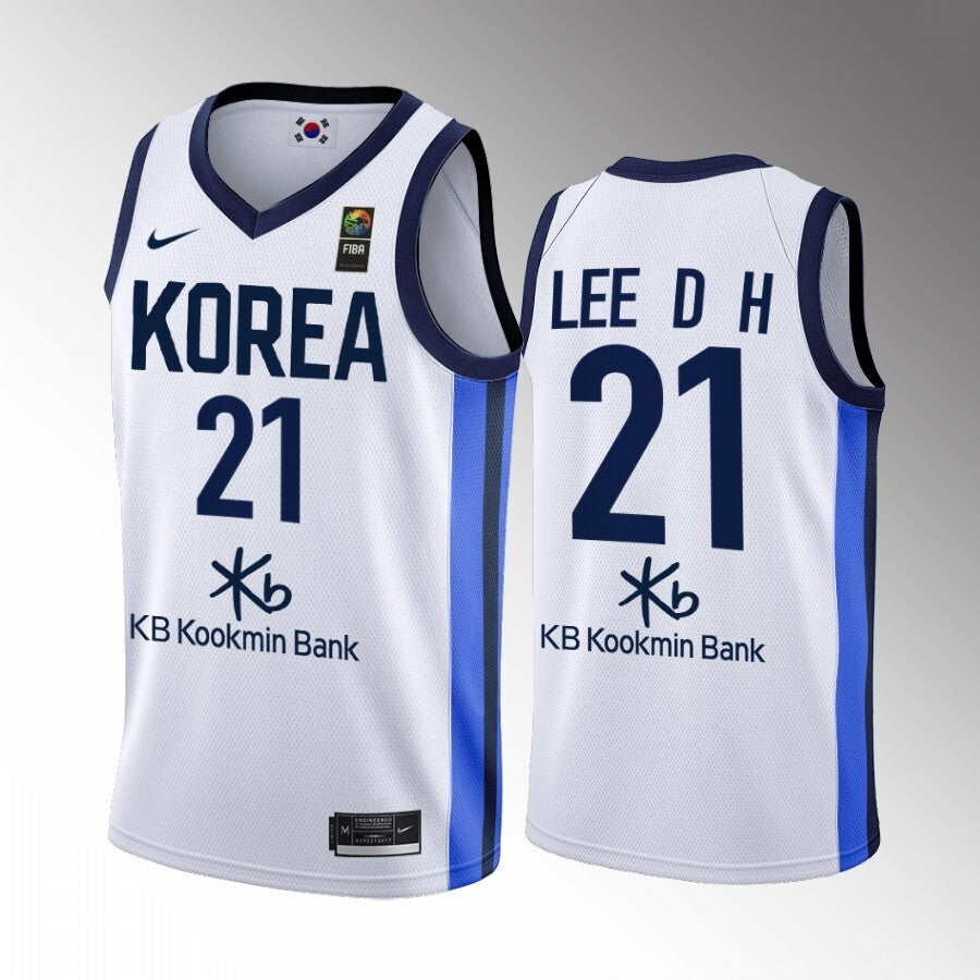 south-korea-home-daeheon-lee-white-2022-fiba-basketball-world-cup-jersey Basketball Jersey basketball jersey product view 1