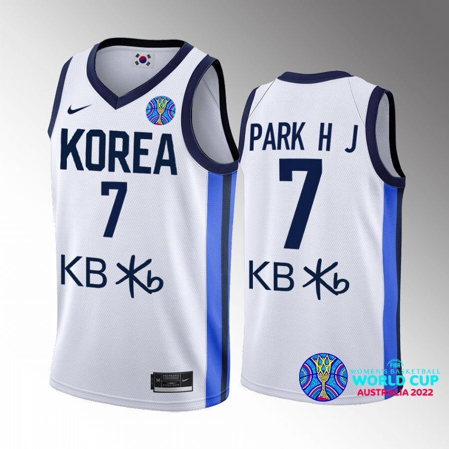 south-korea-home-hyejin-park-white-2022-fiba-womens-basketball-world-cup-jersey Basketball Jersey basketball jersey product view 1