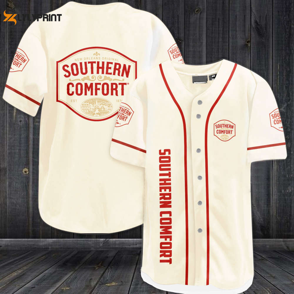 Southern Comfort Whiskey Baseball Jersey - Perfect Gift for Men and Women Unisex Design - lylyprint.com baseball jersey product view 1