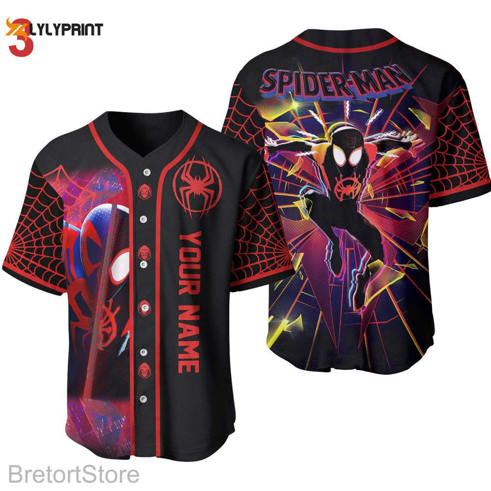 Spiderman Baseball Jersey, Superhero Shirt - lylyprint.com baseball jersey product view 1