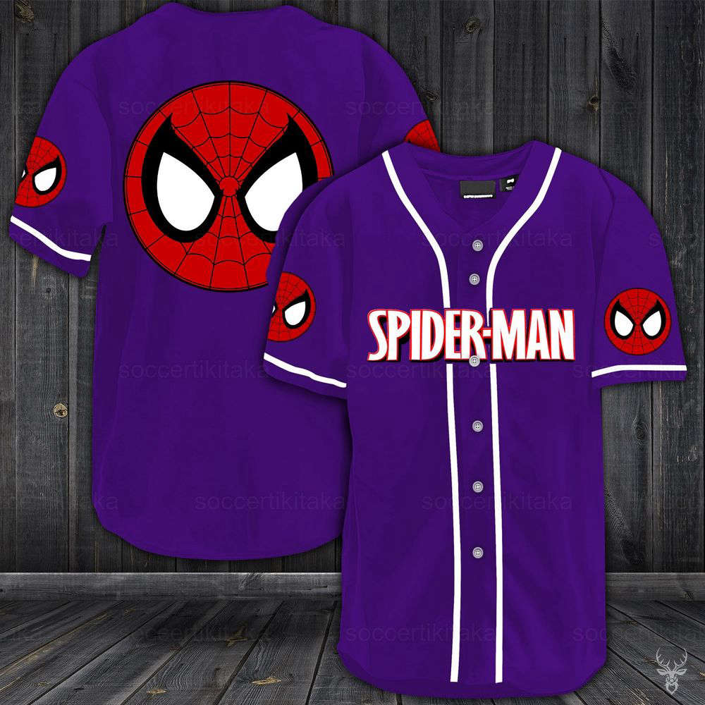 Spiderman Shirt, Spiderman Jersey Shirt, Spiderman Baseball Jersey, Spiderman Baseball Shirt - lylyprint.com baseball jersey product view 3