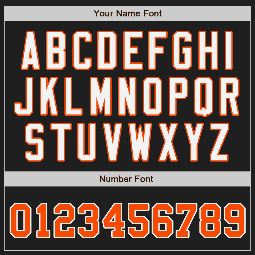 Custom Black Orange-Gray Authentic Split Fashion Baseball Jersey baseball jersey product view 5