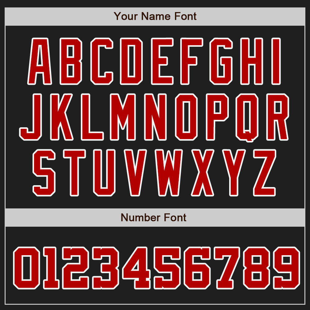 Custom Black Red-Yellow Authentic Split Fashion Baseball Jersey baseball jersey product view 5