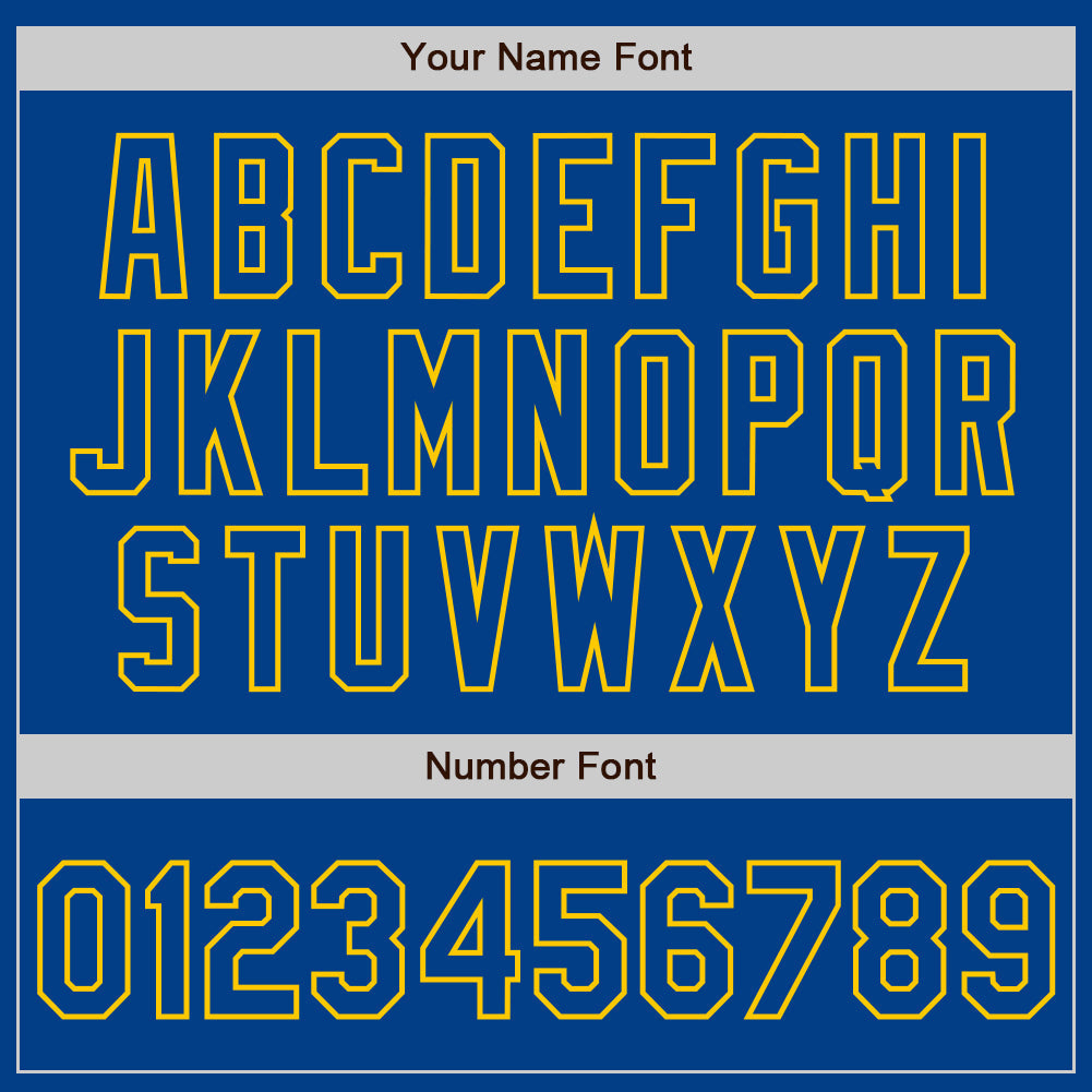 Custom White Royal-Gold Authentic Split Fashion Baseball Jersey baseball jersey product view 4