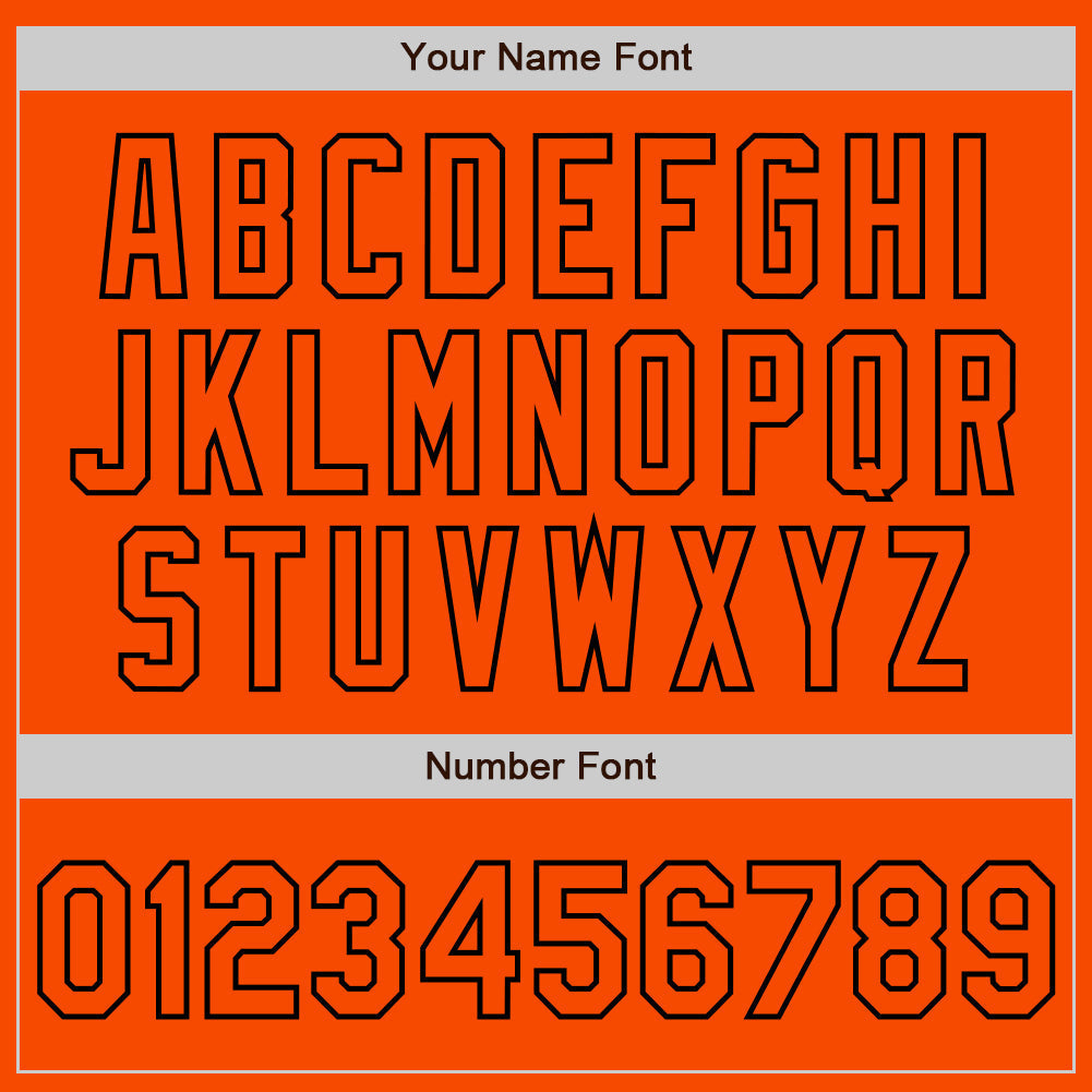 Custom White Orange-Black Authentic Split Fashion Baseball Jersey baseball jersey product view 4