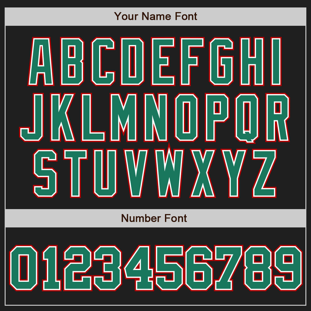Custom Black Kelly Green-White Authentic Split Fashion Baseball Jersey baseball jersey product view 4