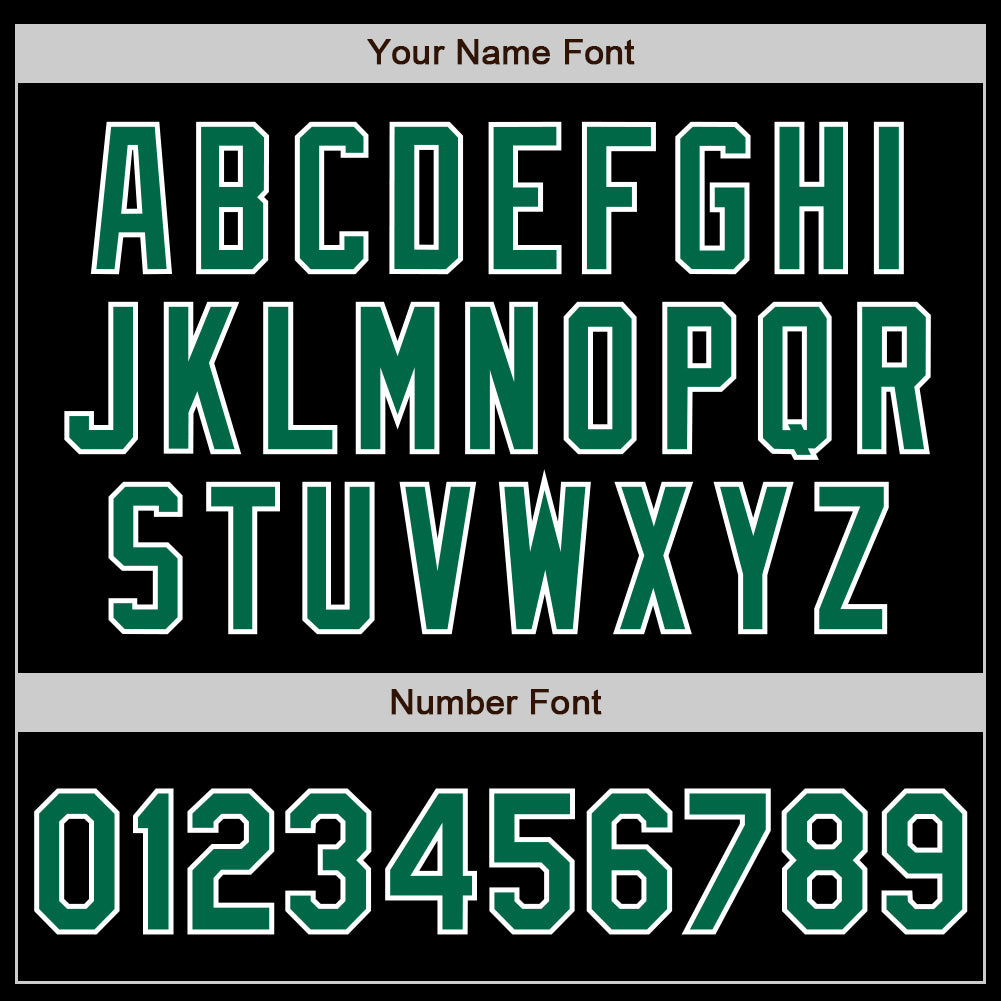 Custom Black Kelly Green-Red Authentic Split Fashion Baseball Jersey baseball jersey product view 4