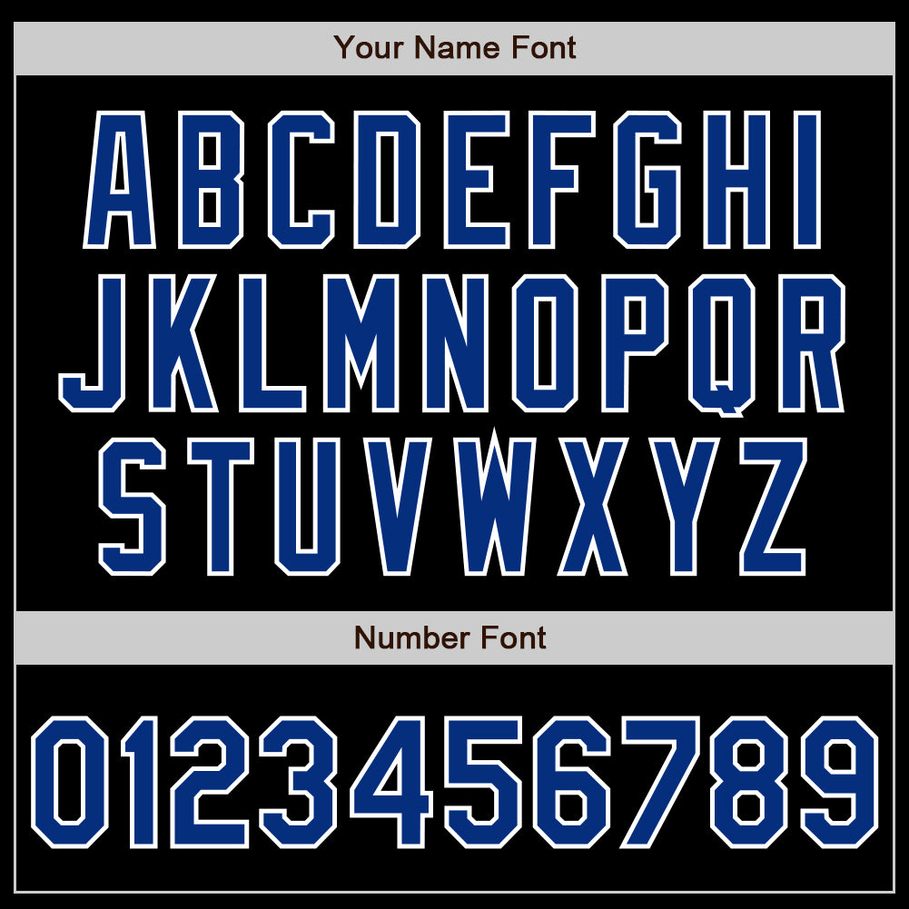Custom Black Royal-Kelly Green Authentic Split Fashion Baseball Jersey baseball jersey product view 4