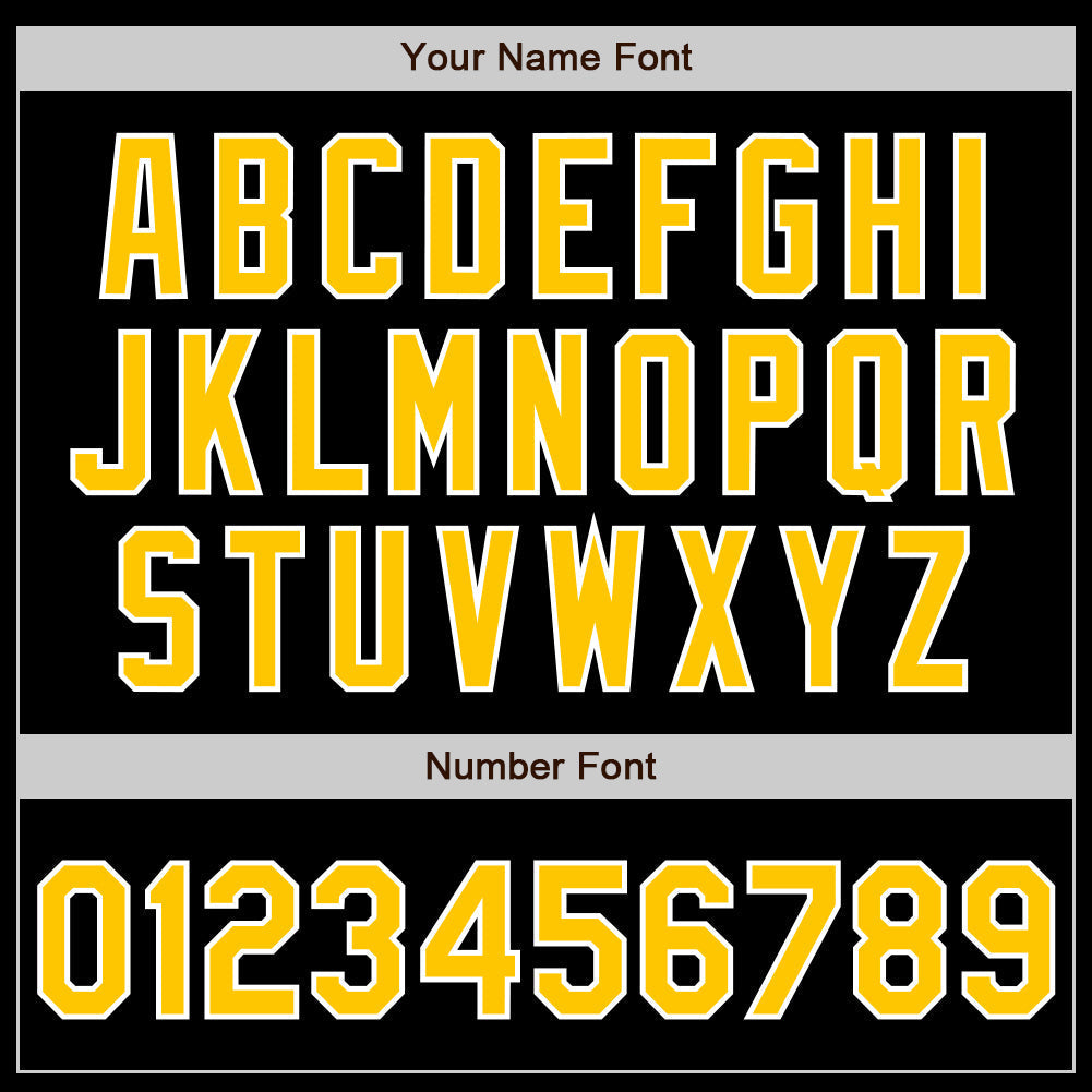 Custom Black Gold-Powder Blue Authentic Split Fashion Baseball Jersey baseball jersey product view 4